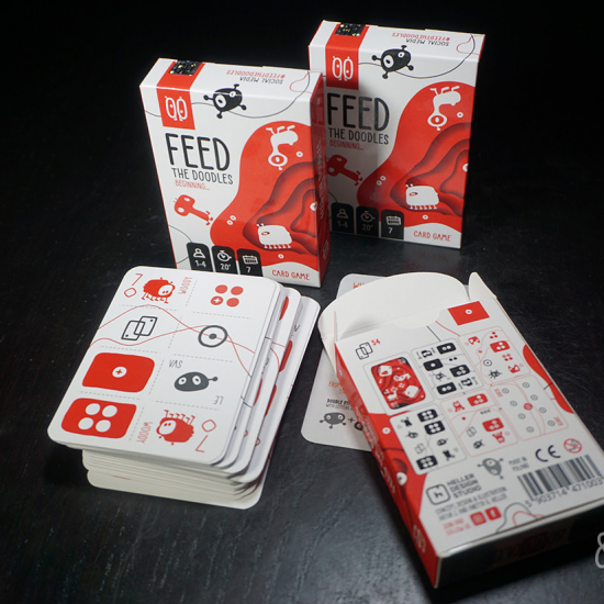 feed the doodels - family card game - red deck