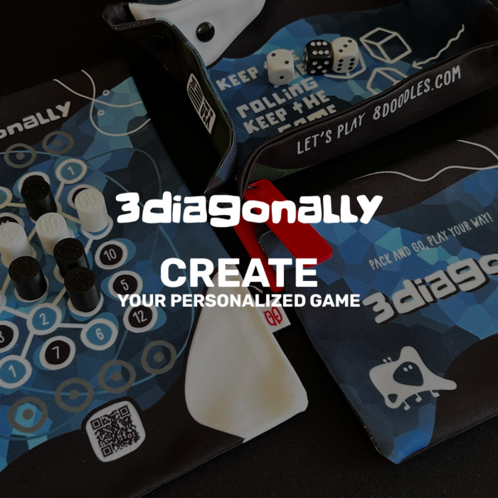 3 DIAGONALLY Essential, Classic, Premium, Deluxe Editon - custom and personalized board game