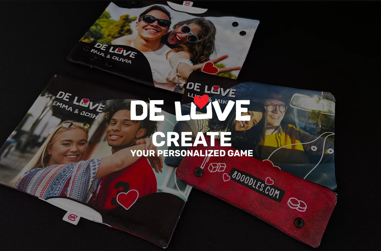 Build your custom and personalized DE-LOVE board game
