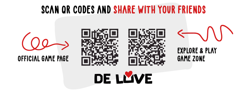DE LOVE - scan QR CODE - personalized board game and share with your friends