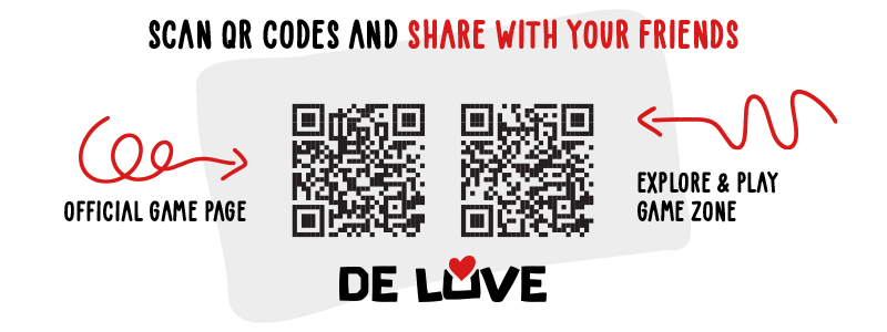 DE LOVE - scan QR CODE - personalized board game and share with your friends