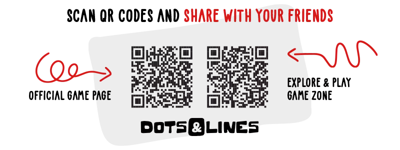 DOTAS AND LINES scan QR codes roll and write game