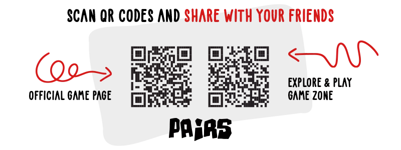 PAIRS scan QR CODE - personalized board game