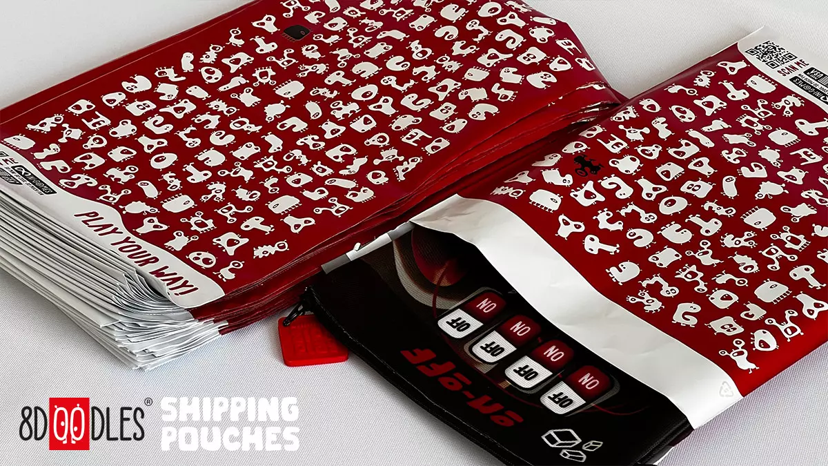 8doodles shipping pouches for all our games