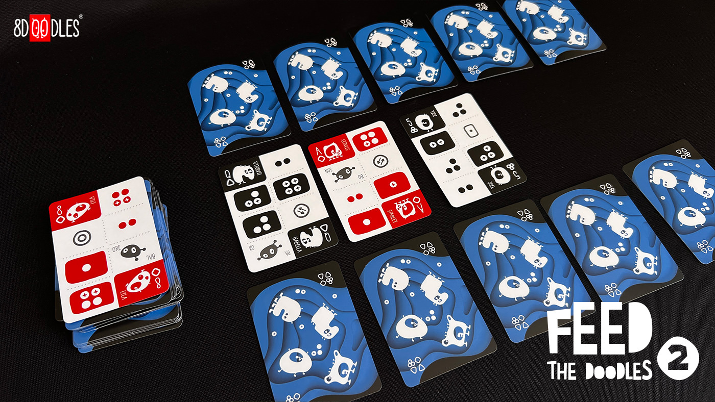 Card Game FEED THE DOODLES 2 - Exploring