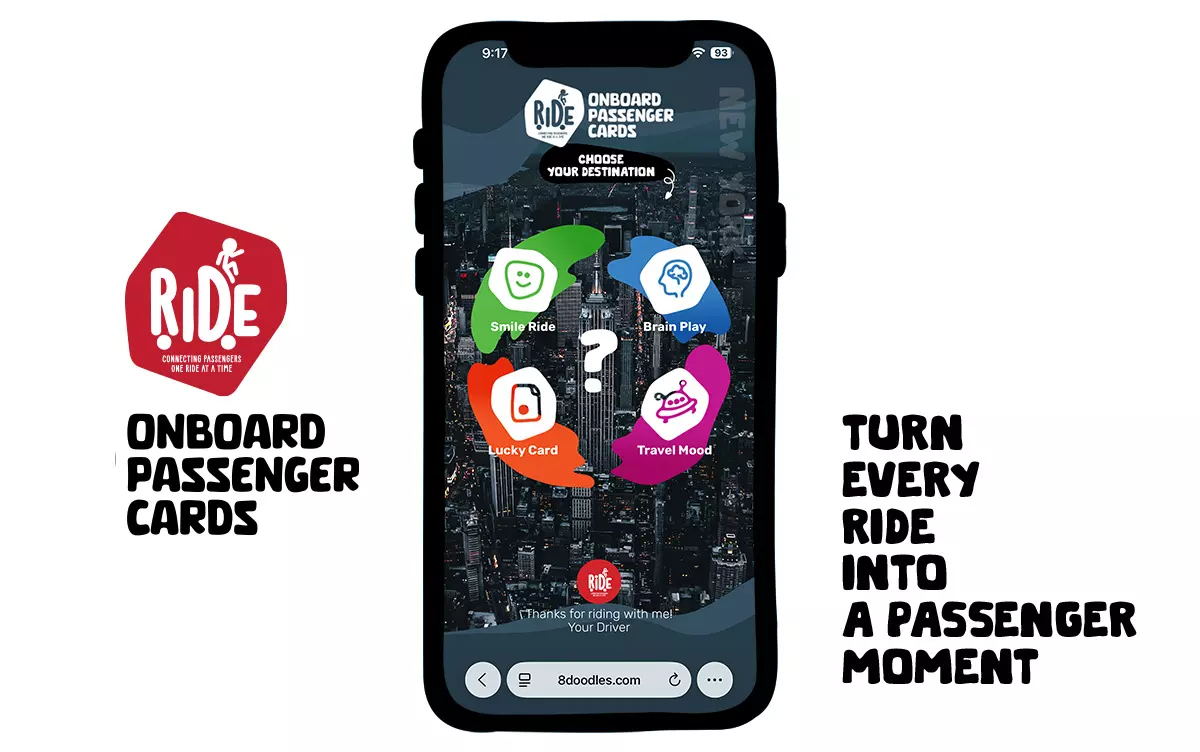 QRious Cards - RIDE - OnBoard Passenger Cards