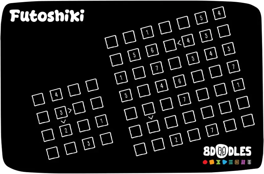 Logic and Puzzle Games by 8doodles - FUTOSHIKI