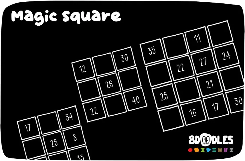 Logic and Puzzle Games by 8doodles - MAGIC SQUARE