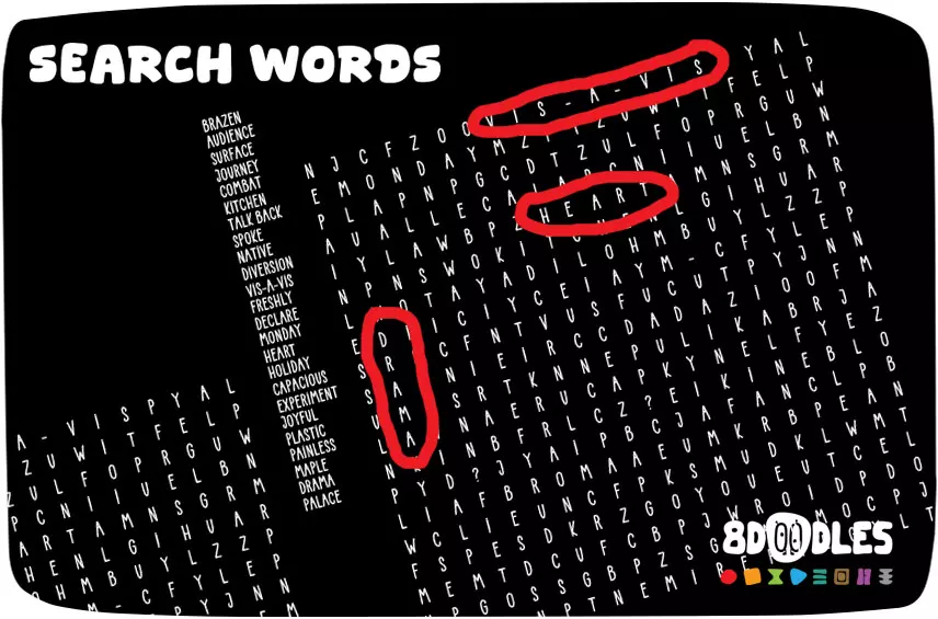 Logic and Puzzle Games by 8doodles - SEARCH WORDS