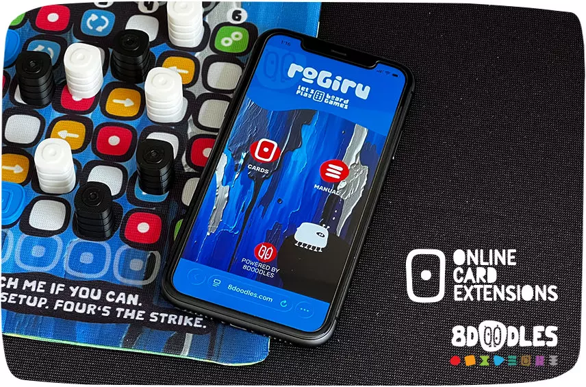 ONLINE CARD EXTENSION on smartphone for personalized board games by 8doodles