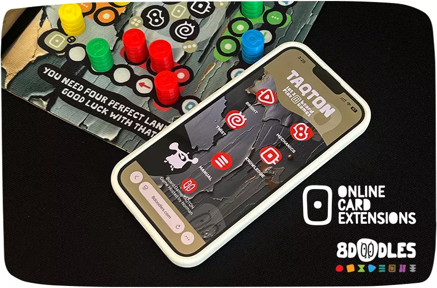 ONLINE CARD EXTENSION on smartphone for personalized board games by 8doodles