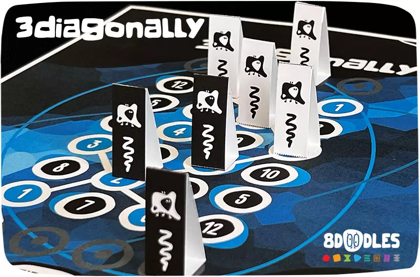 3DIAGONALLY printable DIY board game by 8doodles