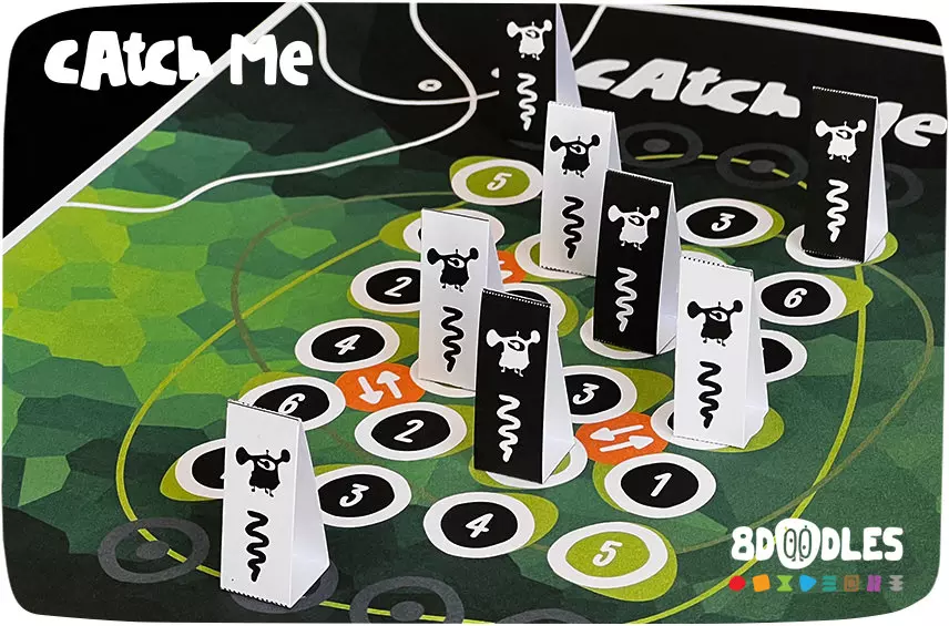 CATCH ME printable DIY board game by 8doodles