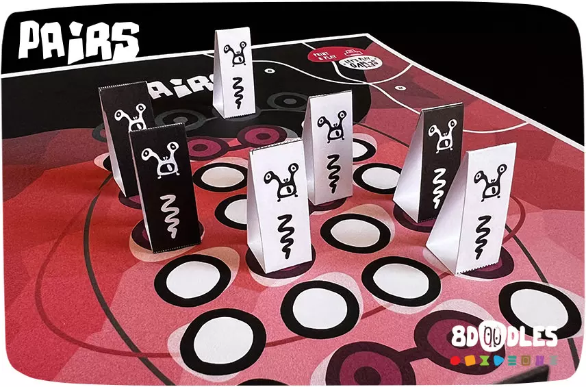 PAIRS printable DIY board game by 8doodles