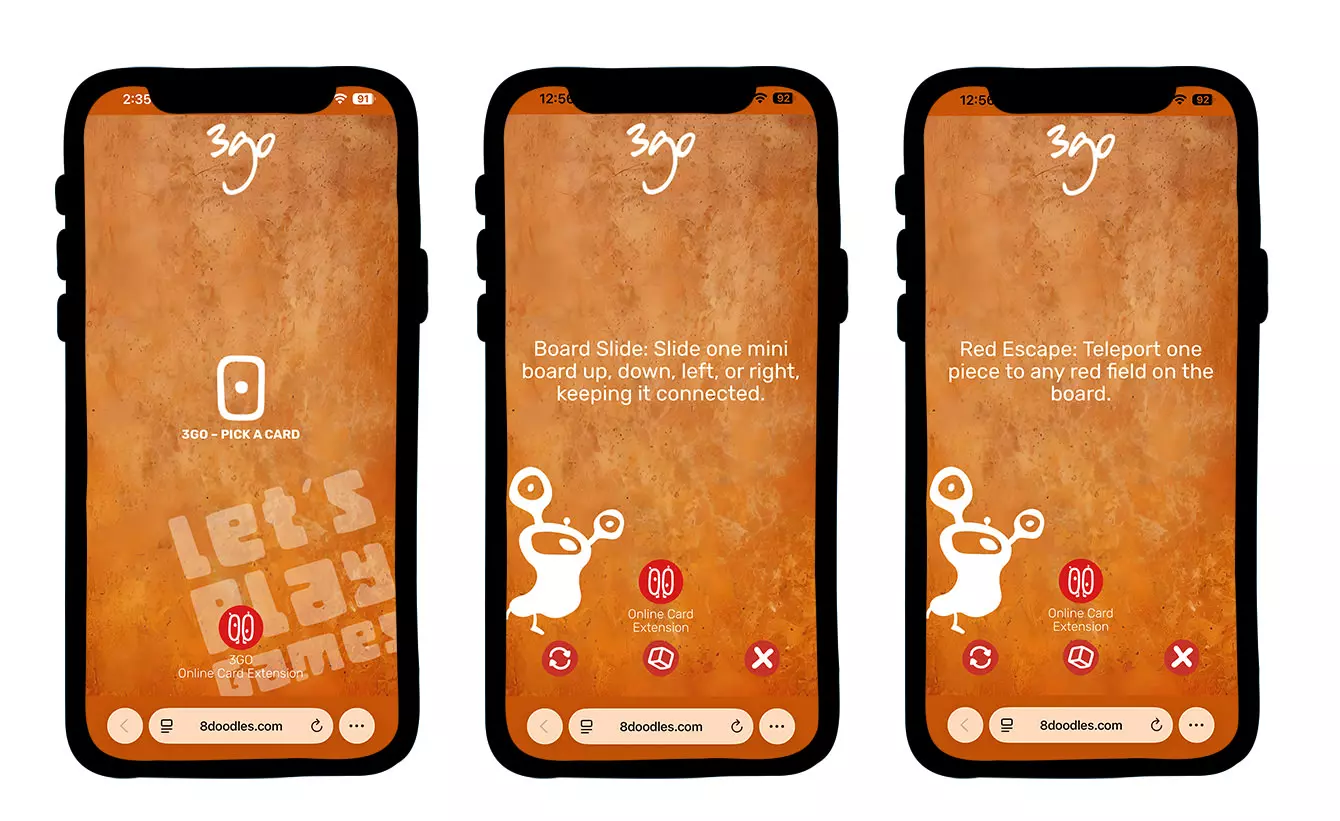 Online Card Extension for 3GO Print & Play game