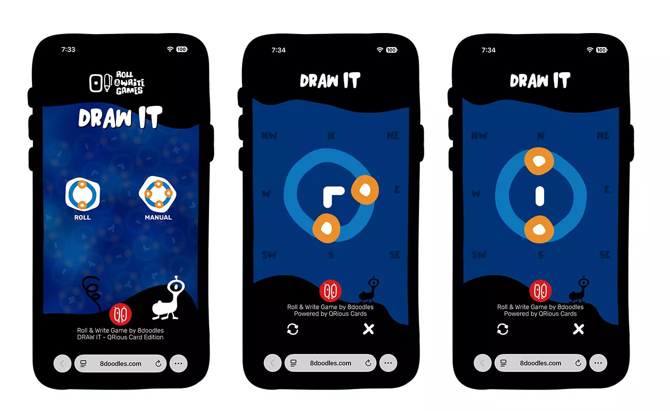DRAW IT - Roll & Write Digital Edition - QRious Cards by 8doodles